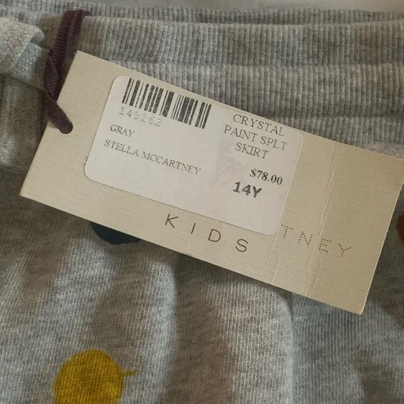 Stella McCartney Kids Crystal Paint Splatter Skirt Girls Size 14 - Picture 9 of 11